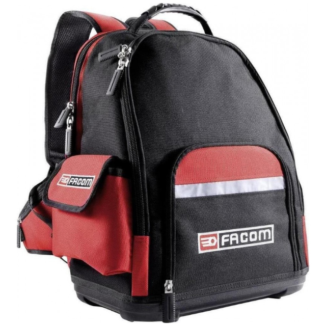 (image for) 18″ polyester tool backpack with hard bottom