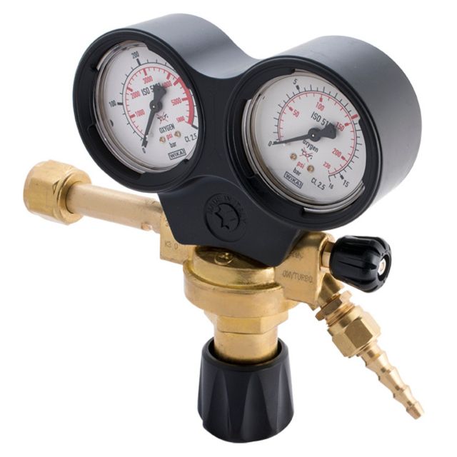 (image for) Oxygen reducer with pressure gauges