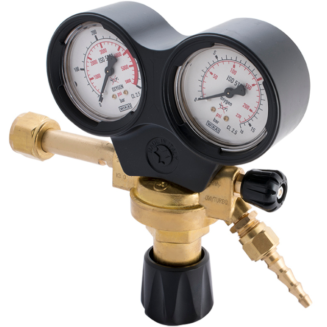 (image for) Oxygen reducer with pressure gauges