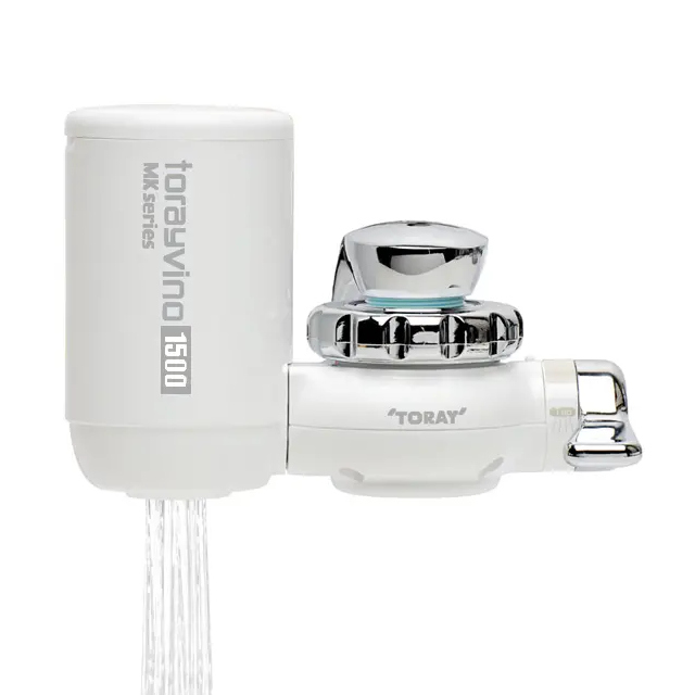 (image for) White carbon water filter device that connects to the tap