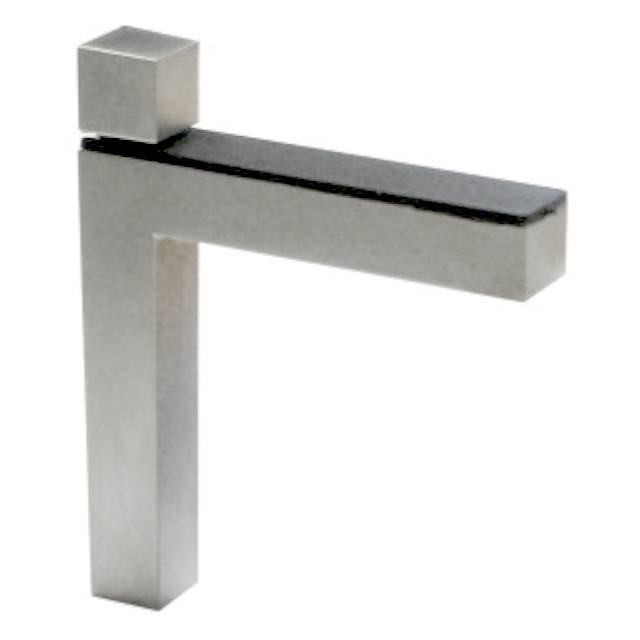 (image for) Matte nickel glass shelf support bracket