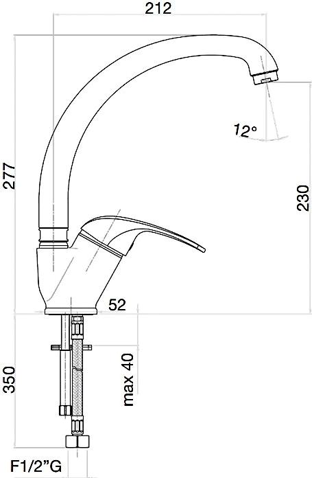 Dimensional diagram of FIORE Max 32CR4310