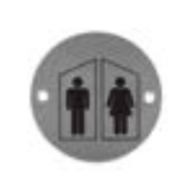 (image for) Adhesive symbol plate wc round 75mm