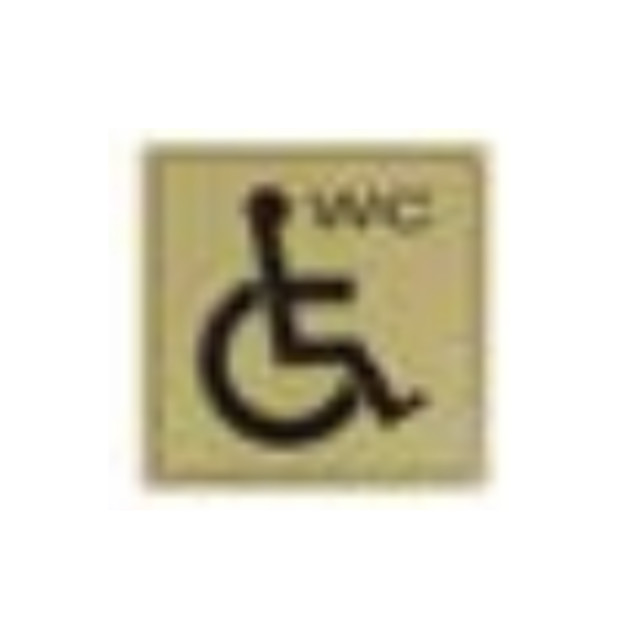 (image for) Adhesive symbol plate handicapped´s wc square 140x140mm