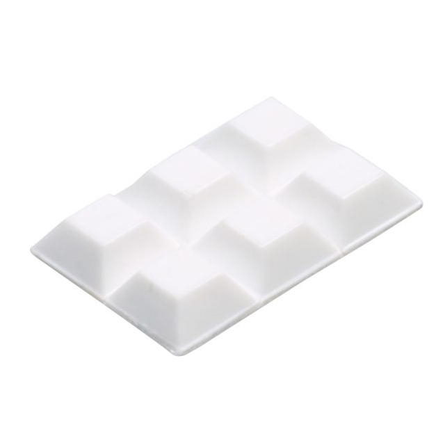 (image for) Adhesive protectors white 20x20mm 12 pieces