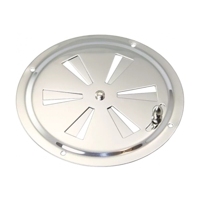 (image for) Stainless steel round louvered plate - vent with adjustable ventilation ⌀125mm AISI 304
