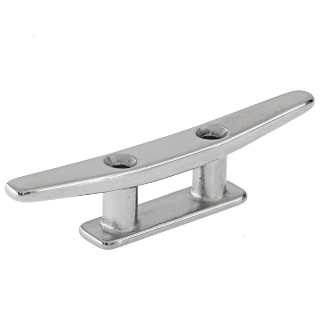 (image for) Cleat, low profile, investment cast, polished stainless steel AISI 316