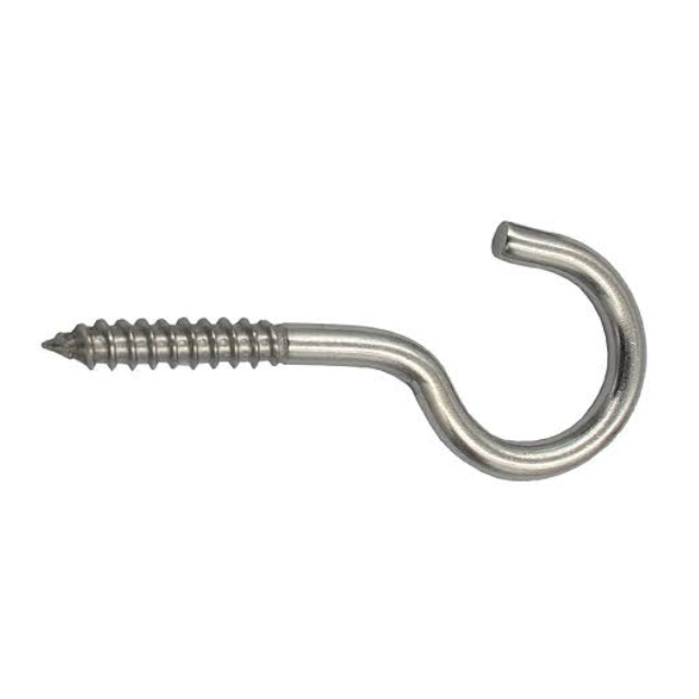Cup hook, plain for wood stainless steel AISI 316 (image for) Cup hook, plain for wood stainless steel AISI 316