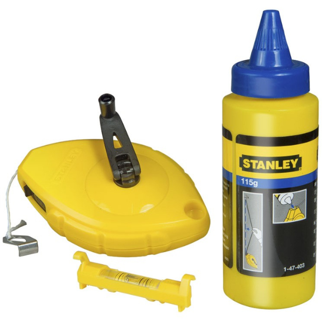 (image for) Marking frame set with ochre powder and mini spirit level