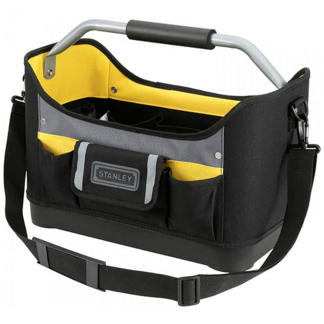 (image for) 16″ polyester open tool bag with hard bottom