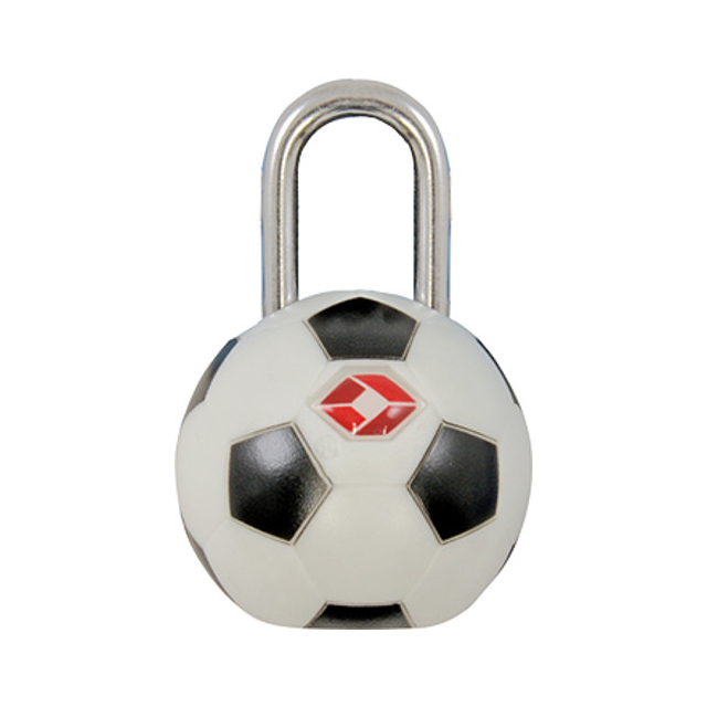(image for) 40mm TSA soccer ball padlock with 2 keys