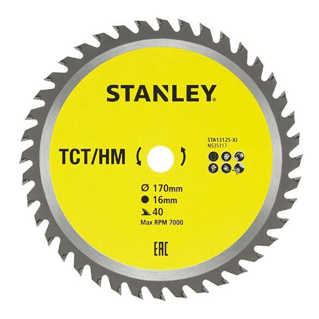 (εικόνα για) Δίσκος κοπής ξύλου ⌀170mm (οπή ⌀16mm)