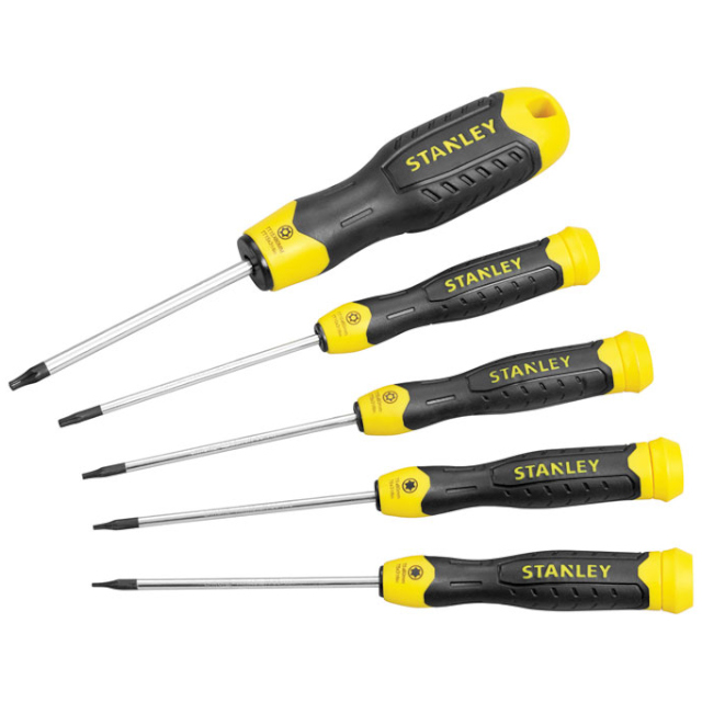 (εικόνα για) Σετ 5 κατσαβίδια Torx με τρύπα (T5 ~T15)