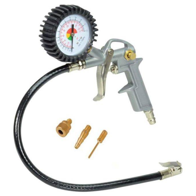 (image for) Tire blow gun with pressure gauge
