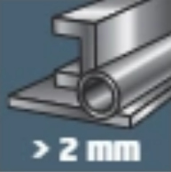 μέταλλα έως 2,5mm